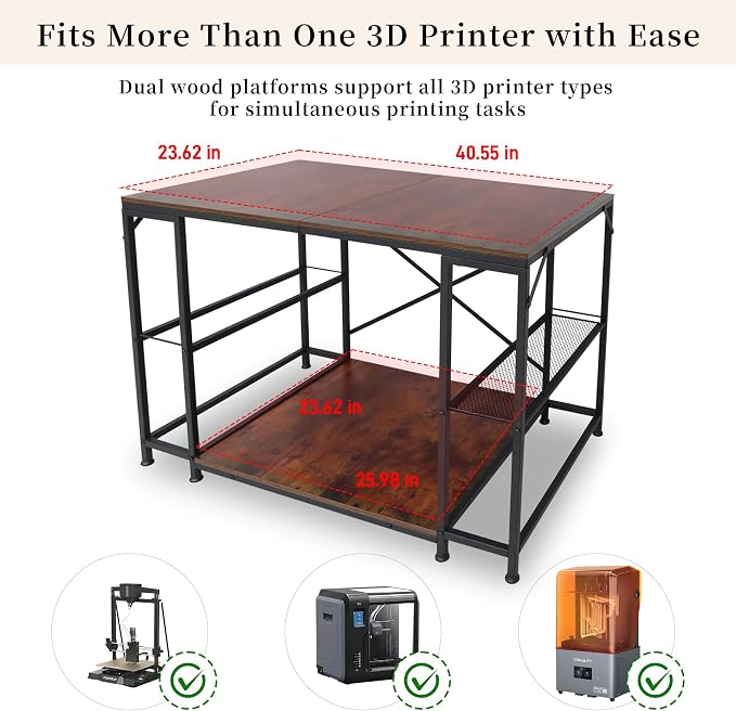 Upgraded 3D Printer Stand, Large 3D Printer Filament Storage Rack - Image 5