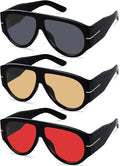 Oversized Retro Aviator Sunglasses by ymrfw