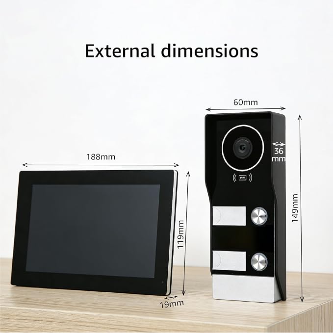 House Video Intercom System for 2 Families, 1080P Wired Video Doorbell - Image 4