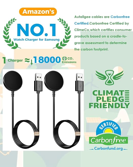 2 Pack for Samsung Galaxy Watch Charger Compatible - Image 4