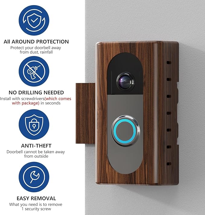 KIMILAR Anti-Theft Video Doorbell Mount Compatible - Image 4