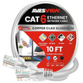 CAT6 Ethernet Cable 10 FT Indoor High-Speed 10Gbps Snagless 10FT CAT 6 Ethernet by AvesView