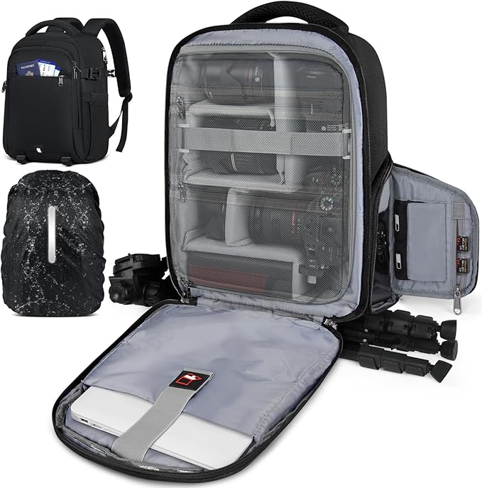 RAINSMORE Camera Backpack Camera Bag by RAINSMORE