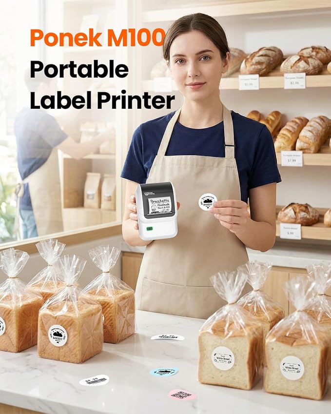 Ponek Label Maker, M100 Address Label Printer, Versatile App - Image 2
