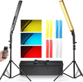 NEEWER Upgraded LED Video Light Stick & 2.4G Remote Kit, 2 Pack Handheld by Neewer
