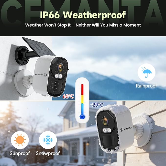 2.5K 4MP Security Camera Wireless Outdoor, Free Cloud Storage, 2.4G/5Ghz WiFi - Image 4