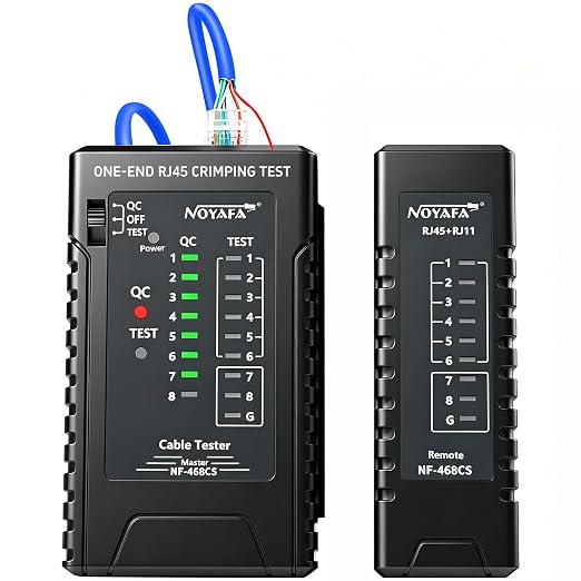 NF-468CS Network Cable Tester, RJ45/RJ11/CAT5/CAT6/CAT5E/CAT6A/ CAT7/POE Test by ZHOUCENetworkCableTester