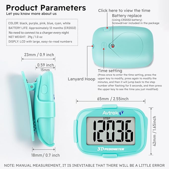 AVTREK 3D Step Counter Clip On - Image 2