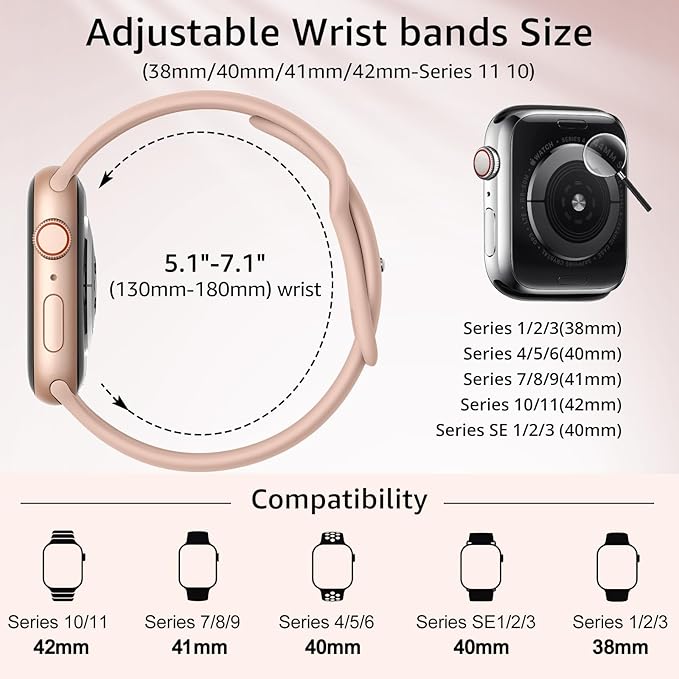 6 Pack Sport Bands Compatible - Image 2