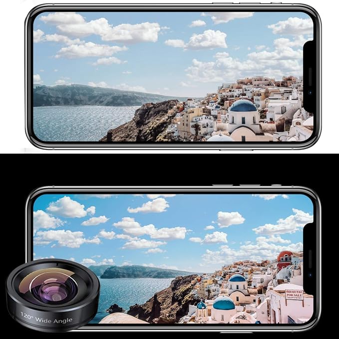 KEYWING Phone Camera Lens 3 in 1 Phone Lens Kit, 198 Fisheye Lens + 120 Super - Image 3