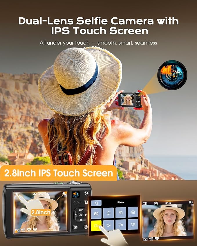 8K Digital Camera for Photography, 2026 Latest WiFi 88MP Vlogging Camera for - Image 4