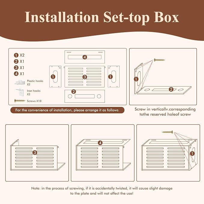 Router Shelf Wall Mount, WiFi Router Box Hider & Modem Storage Box - Image 3