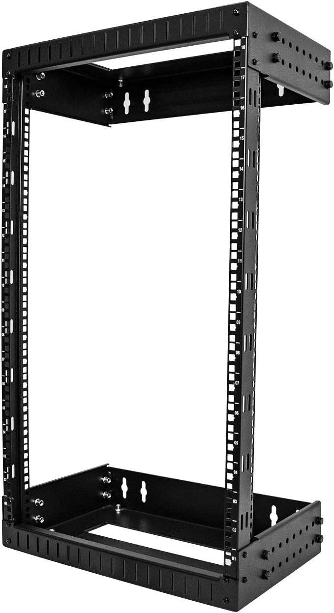StarTech.com 2-Post 18U Heavy-Duty Wall Mount Network Rack, Wall Mount Data Rack by StarTech