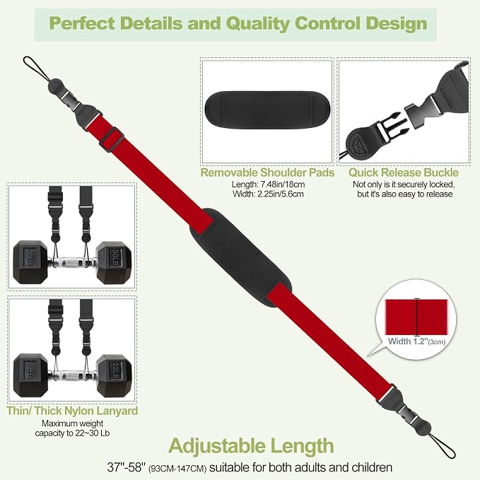 Universal Shoulder Strap, Removable Neoprene Padded Camera Strap, Adjustable - Image 6