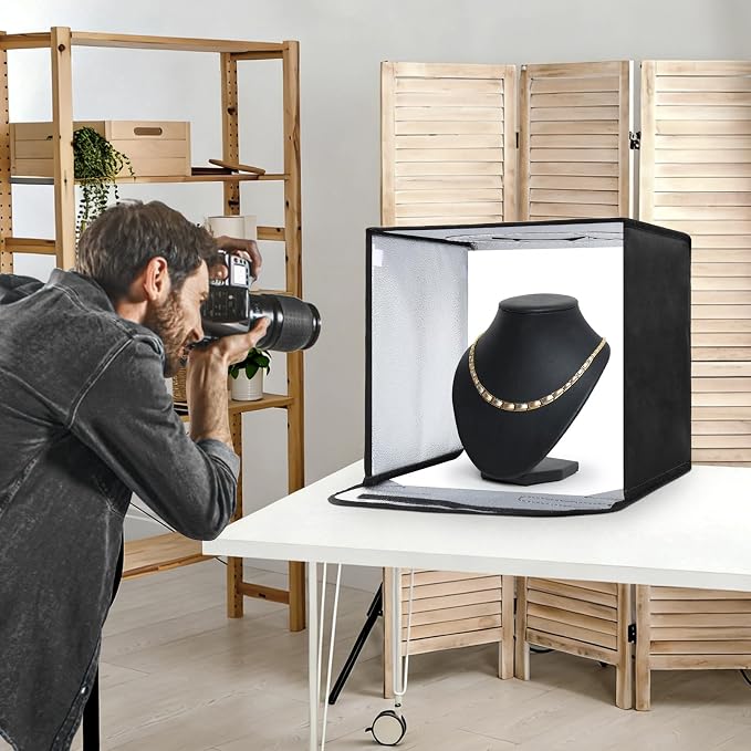 Photo Light Box 12 inch, Photography Lighting Tent Studio Kit - Image 7