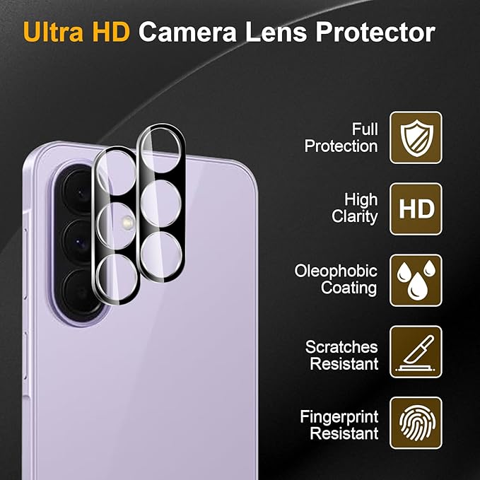 3 Pack Camera Lens Protector for Samsung Galaxy A57/A37 5G, Tempered Glass - Image 5