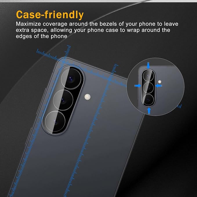 3 Pack Camera Lens Protector for Samsung Galaxy S26/S26 Plus/S26+, Tempered - Image 3