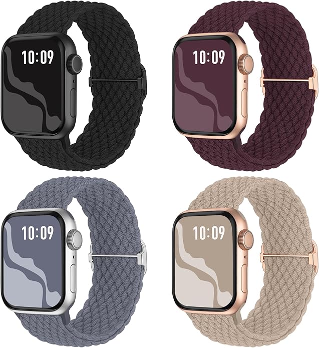 4 Pack Braided Stretchy Bands Compatible by Suitisbest