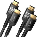 JSAUX 8K HDMI Cable 2.1 2 Pack 6ft, 48Gbps Ultra High Speed HDMI Cable Braided by JSAUX