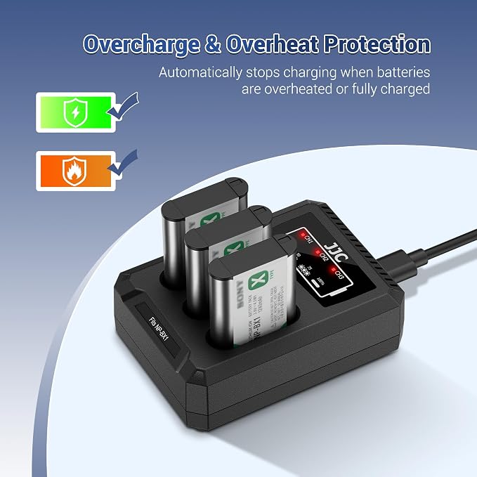 JJC NP-BX1 Battery Charger USB Triple Slot - Image 4