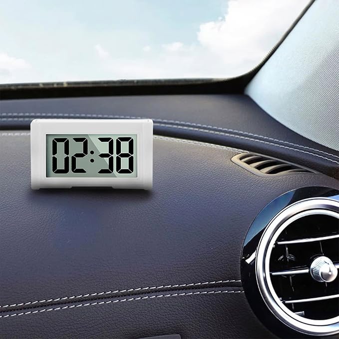 YOUNGFLY 3PCS Small Digital Clock, Vehicle Adhesive Clock - Image 4