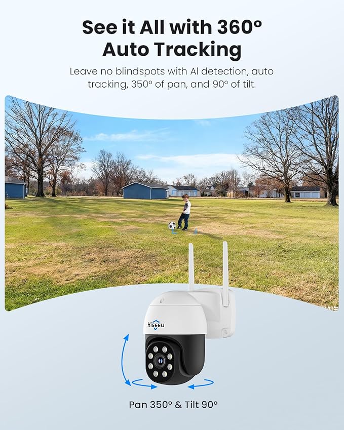 Hiseeu 4K 8MP Security Camera Outdoor, Wireless Home Security Camera - Image 3