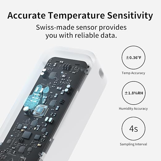 SwitchBot IP65 Indoor Outdoor Hygrometer Thermometer Wireless, 394ft Bluetooth - Image 3