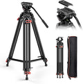 COMAN 74.4" Video Tripod, Heavy Duty Camera Tripod by COMAN