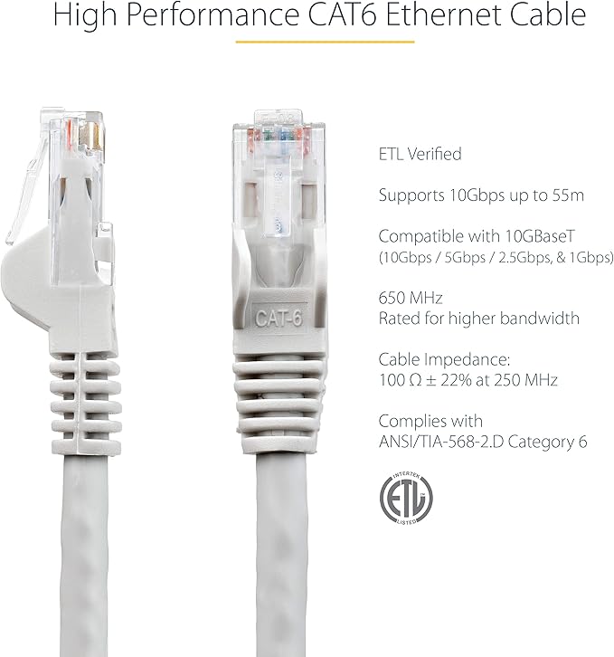 StarTech.com 3 ft. CAT6 Ethernet Cable - Image 2
