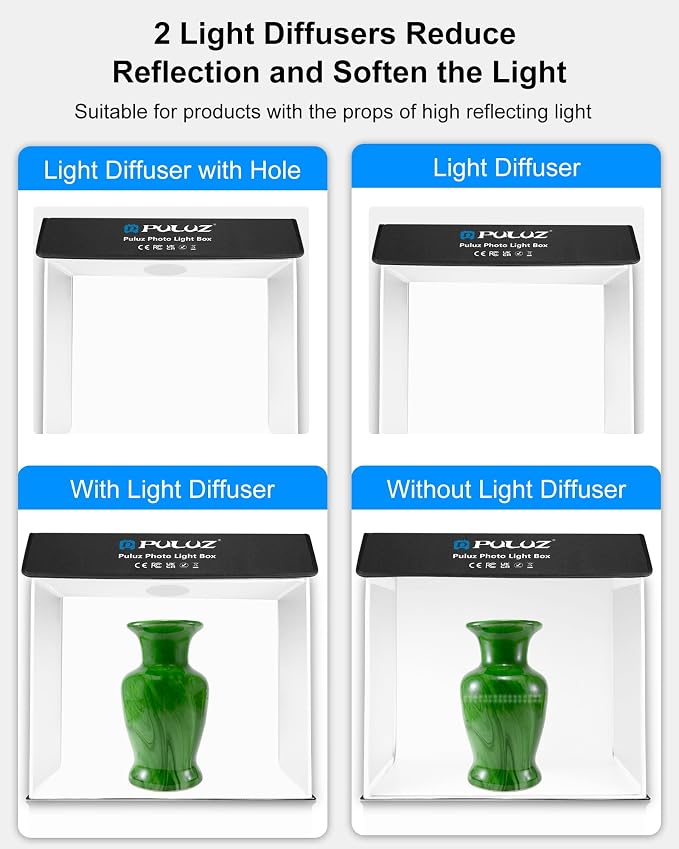 Light Box Photography, PULUZ 16"x12" Portable Photo Box - Image 6