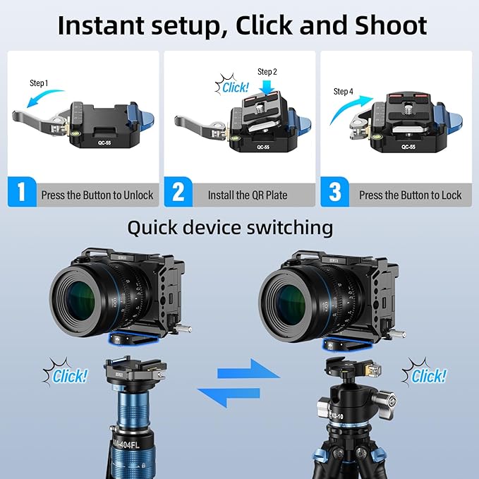SIRUI 75.8" Monopod with Feet, Professional Aluminum Travel Monopod - Image 4