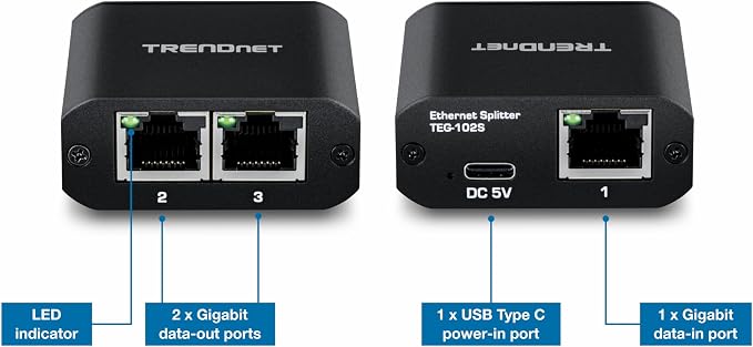 TRENDnet 2-Port Gigabit Splitter - Image 3