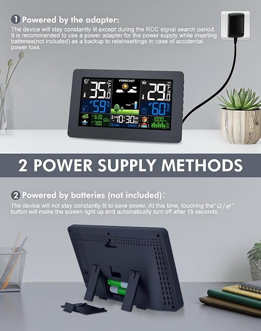Weather Station Wireless Indoor Outdoor, Digital Thermometer - Image 3