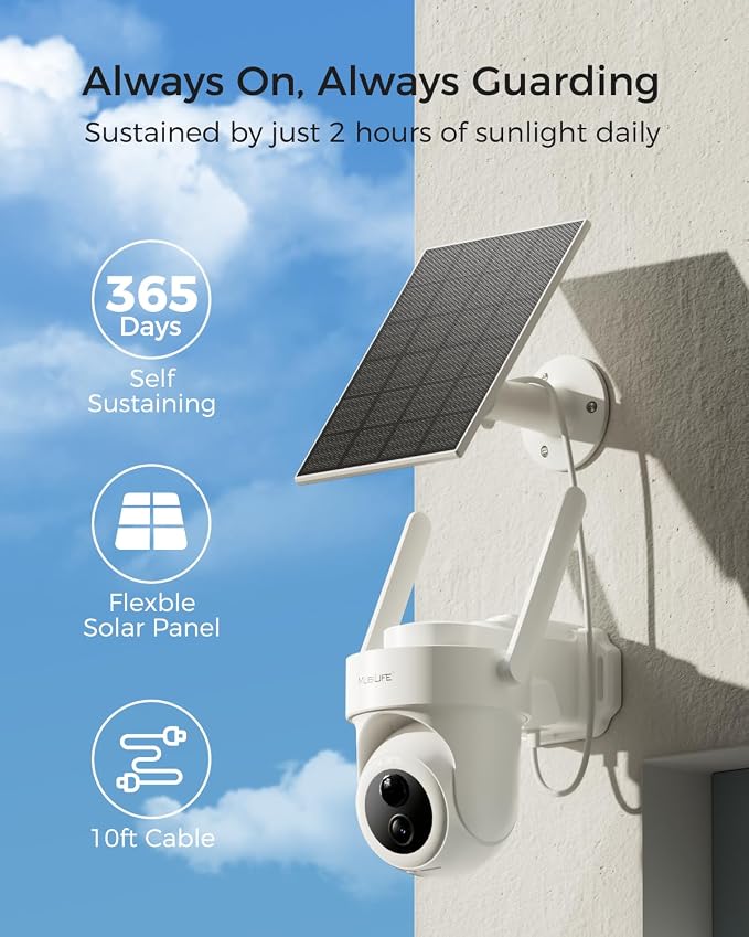 MUBILIFE M802 Add-on Camera, Requires Home Security System, Solar Powered - Image 5