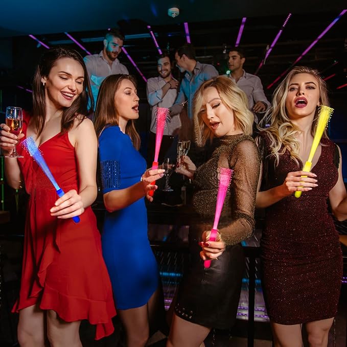 36 Pack Yellow Fiber Optic Glow Stick Wands Bulk - Image 6