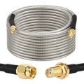 RP-SMA Male to RP-SMA Female Bulkhead Cable 25FT, RG58 Coaxial Cable by XRDS-RF