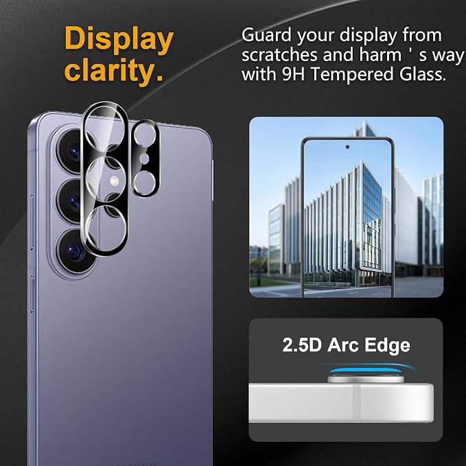 3 Pack Camera Lens Protector for Samsung Galaxy S26 Ultra, Tempered Glass - Image 2