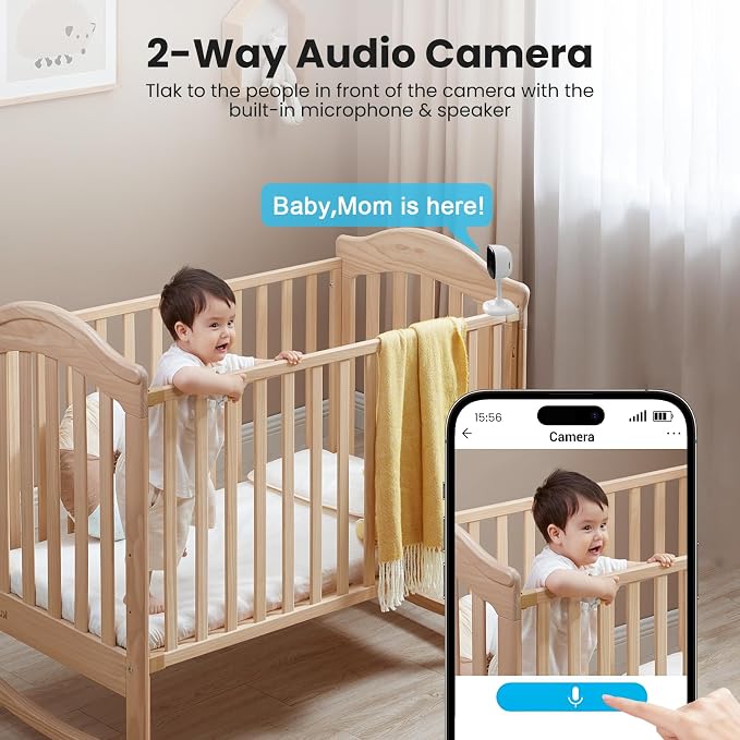 AMOROM 3 Pack Wired Indoor Security Camera, Dual Use Baby Monitor Pet Cam - Image 4