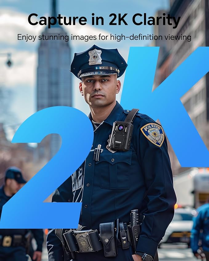 BOBLOV KJ23Pro 2K Body Camera, 256GB Body Worn Camera - Image 2