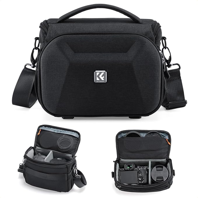 K&F CONCEPT Hardshell Camera Bag, Crossbody Camera Sling Bag by KFCONCEPT