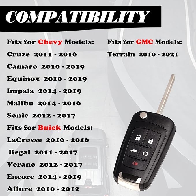 MechanMagic Remote Flip Key Fob Replacement Fits - Image 3
