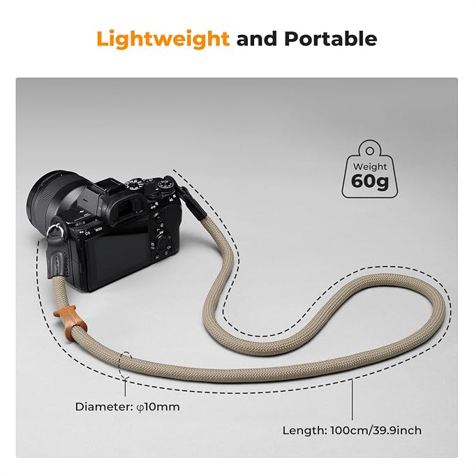 K&F CONCEPT Camera Neck Strap, 100cm Nylon Rope Camera Shoulder Strap - Image 4