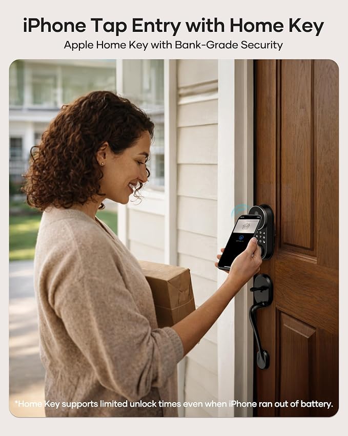 Smart Lock AH1, SMONET Fingerprint Keyless Entry Door Lock - Image 2