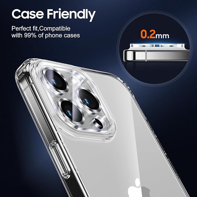 UniqueMe Compatible for 3 Pack iPhone 15 Pro/iPhone 15 Pro Max Camera Lens - Image 6
