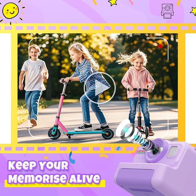 HiMont Kids Camera Instant Print, 1080P HD Instant Print Camera - Image 4