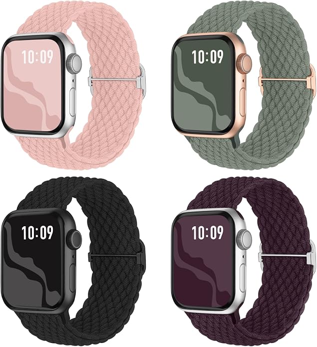 4 Pack Braided Stretchy Bands Compatible by Suitisbest