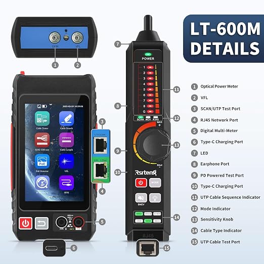 Multifunction Network Caber Tester, UTP Ethernet Cable Tester, Cable Tracer - Image 2