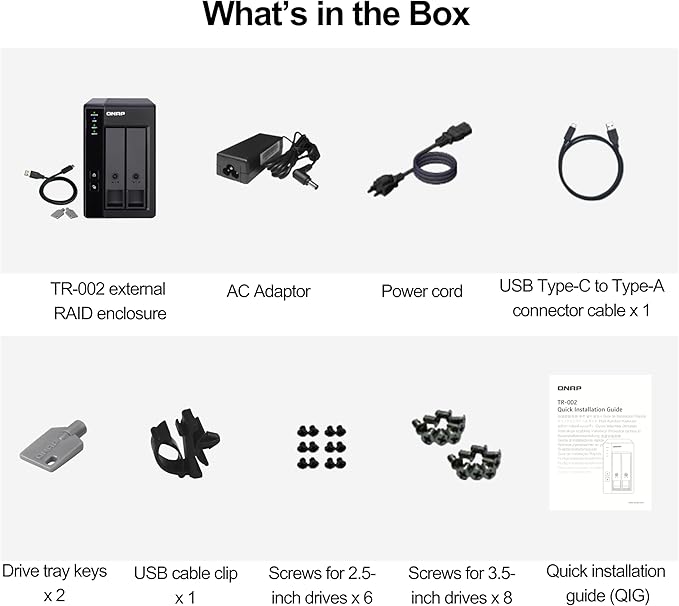 QNAP TR-002-A-US 2 Bay USB Type-C Direct Attached Storage - Image 6