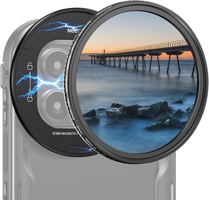 NEEWER 67mm Magnetic ND Filter Set, Variable ND2-32 Multicoated HD by Neewer