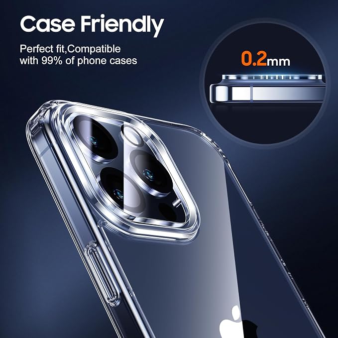 UniqueMe Compatible for 3 Pack iPhone 15 Pro/iPhone 15 Pro Max Camera Lens - Image 6